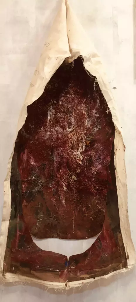 "Untitled tongue" oil canvas 210x100 2019